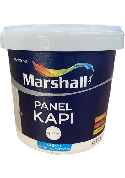 Su Bazlı Panel Kapı Boyası 0,75 Lt - Yeni Plastik Ambalaj