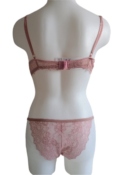 Dantelli Pudra Bralet Sütyen ve Dantelli Külot Takım fiyatları