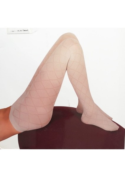 PENTİ-3517 Kadın Elmas 40 Den Desenli Külotlu Çorap