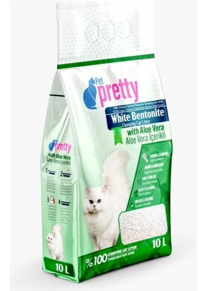 Aloe Vera Kokuluince Taneli Topaklaşan Kedi Kumu 10 Lt