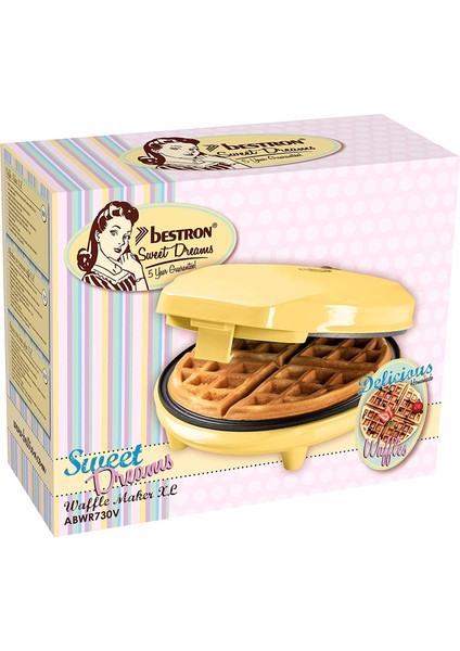 Waffle Makinesi, Belçika Waffle'ları Için Pişirme Ateşi ve Yapışmaz Kaplamalı Waffle Makinesi, 700 Watt, Renk: Nane Yeşili fırsatları