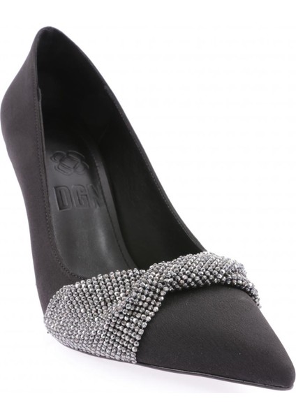 0715-22K Kadin Sivri Burun Parmak Dekolteli Üstü Silver Taş Detayli Topuklu Ayakkabi fırsatları