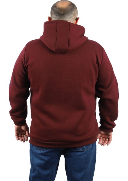 Mocgrande Büyük Beden Erkek Fermuarlı 3ip Sweat Everything 22737 Murdum