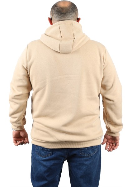 Mocgrande Büyük Beden Erkek Fermuarlı 3ip Sweat Everything 22737 Bej fırsatları