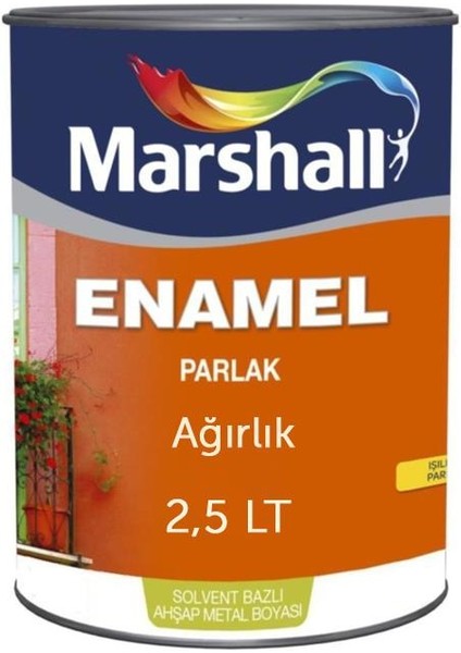 Enamel Parlak Sentetik Boya 2,5 Lt Bayrak Kırmızı