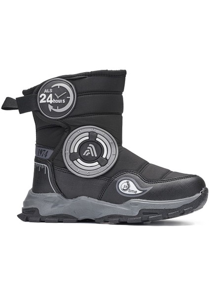 Erkek Çocuk Kar Botu Cırt Cırtlı Kürklü Kaymaz Taban Termal Çizme