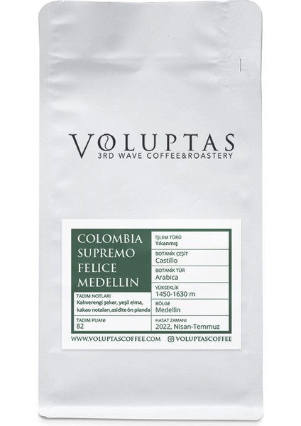 Colombia Felice Medellin Yöresel Kahve 250 Gr.