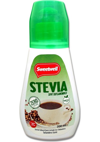 Stevia Sıvı Tatlandırıcı Sıfır Kalori 3 x 200 ml