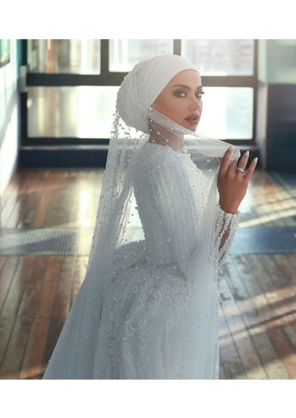 Gelin Duvak Incili Kumaş Incili Gelin Duvak Kumaşı 1 M En 1,5 M modelleri