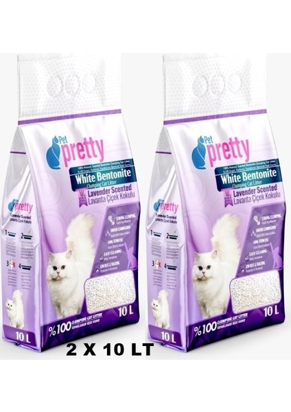 Lavanta Kokulu Ince Taneli Topaklaşan Kedi KUMU10LT x 2 Adet