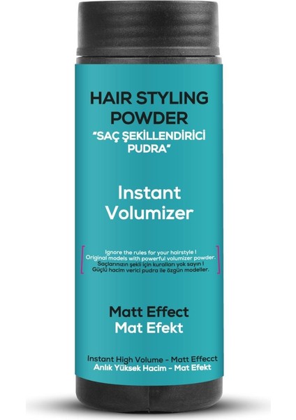 Saç Şekillendirici Pudra Toz Wax Matt Effect Mavi 20GR + 400ML Saç Sprey 2'li Set 2