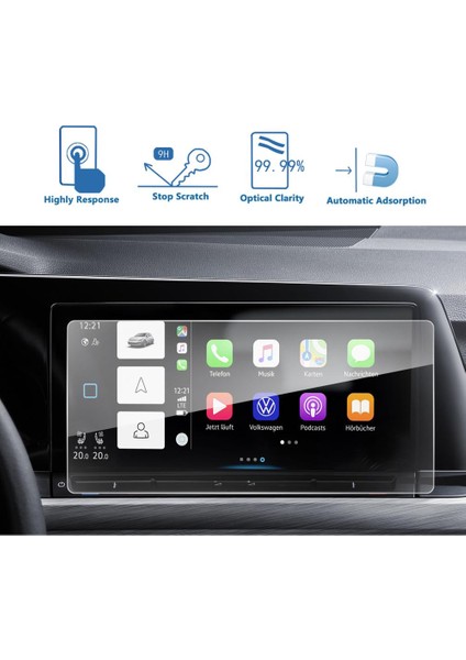 Volkswagen Golf Mk8 Discover Pro 10 Inç Multimedya Ekran Koruyucu Nano Film