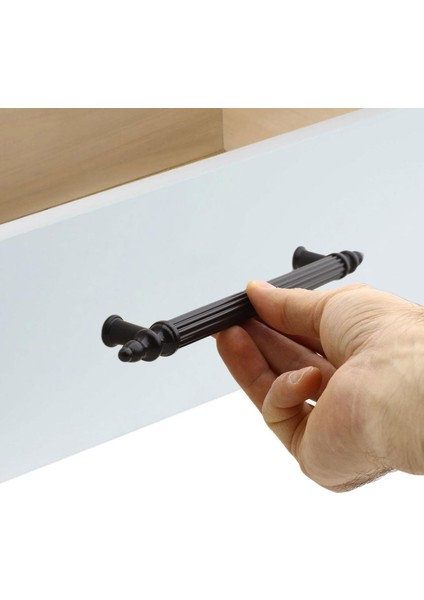 Polavit Mobilya Çekmece Mutfak Dolap Dolabı Kulpu Kulbu 160 Mm Siyah Sert Plastik Kulpları (5 ADET)