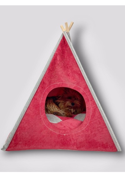 Tepee Five Köpek Evi, Köpek Barınağı, Köpek Çadırı, Minderli Köpek Yatağı