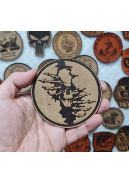 Kuru Kafa No:3 - Deri Peç - Arma - Askeri Patch fiyatları