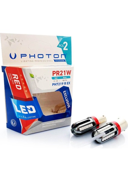 P21W Red (Kırmızı) Exclusive Serisi PH7219 R Ex