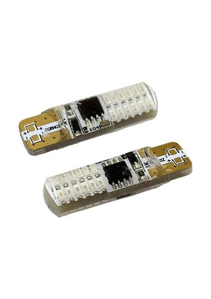LED Ampul T10-12SMD Çakarlı Mavi 2'li Set 12V / LAAM630-1