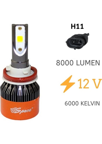 LED Far Ampulü Beyaz 48W 12V 8000LM H11 / LAAM92 fiyatları