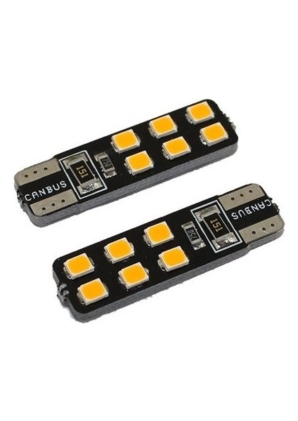T10 LED Ampul Canbus'lı Turuncu 2'li Set 12V / LAAM626-3
