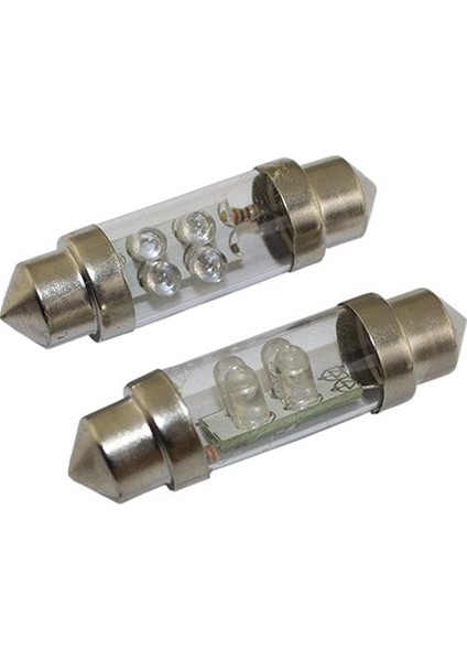 Sofit Dekoratif LED Ampul (2X4LED) Mavi 12V/ LAAM113-2-12