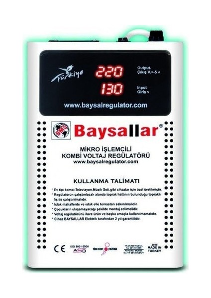 Kombi Regülatörü, Mikro İşlemcili Kombi Voltaj Regülatörü 500V Baysallar