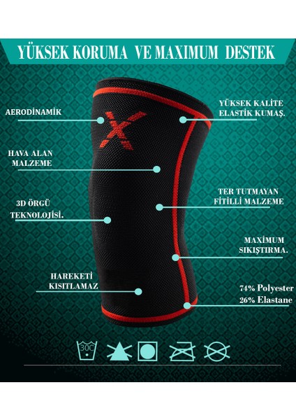 Fitness Spor Dizlik , Ortopedik Antrenman Dizliği ,Knee Sleeve Unisex 1 Adet