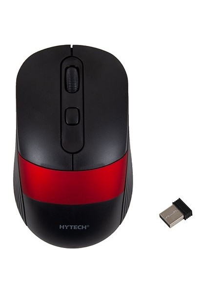 Mouse Kablosuz 1600 Dpı 2.4ghz Optik Sensörlü 10 Metre Uzaklık Siyah/kırmızı USB Mouse Hytech HY-M96