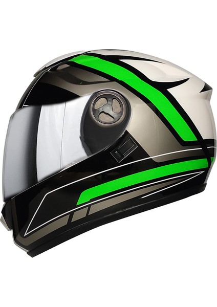 Free-M 913 Haste Güneş Vizörlü Kapalı Kask (Aynalı Gri Camlı)