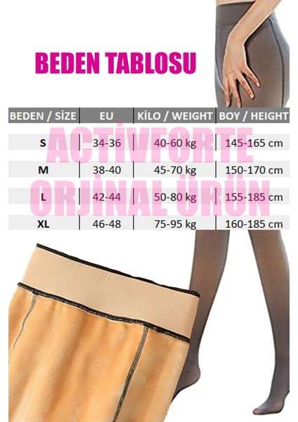 Içi Polarlı Dokuma Ten Görünümlü Siyah Ince Külotlu Çorap fırsatları