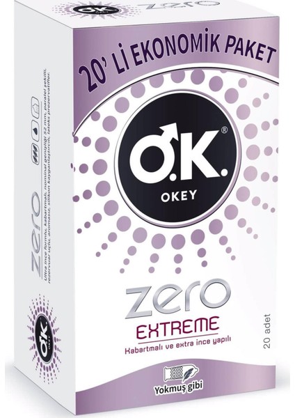 Prezervatif Zero Extreme Ekonomik 20'li