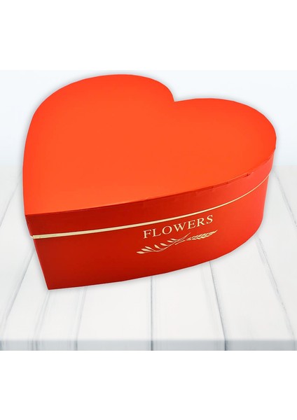 Kalp Kutu Büyük Boy, 33 x 33 x 11,50 cm - Kırmızı