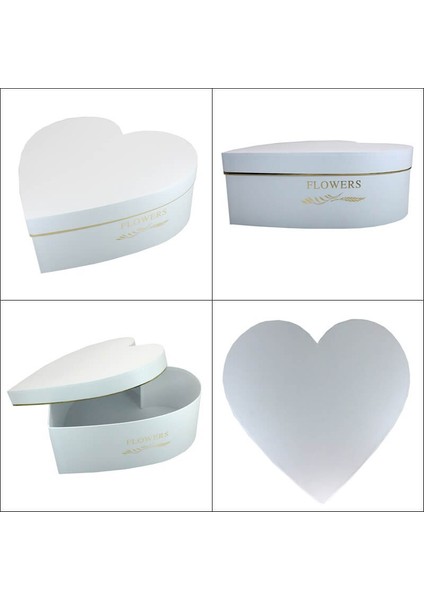Kalp Kutu Orta Boy, 29 x 29 x 11 cm - Beyaz fırsatları