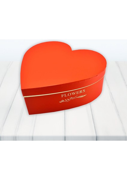 Kalp Kutu Orta Boy, 29 x 29 x 11 cm - Kırmızı