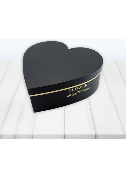 Kalp Kutu Orta Boy, 29 x 29 x 11 cm - Siyah