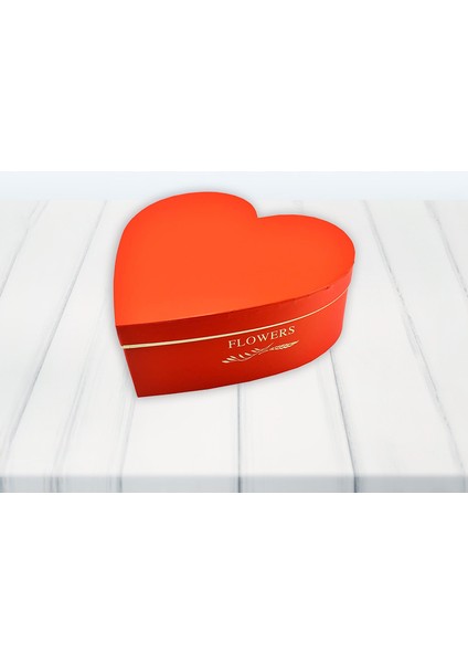 Kalp Kutu Küçük Boy, 26 x 26 x 10 cm - Kırmızı