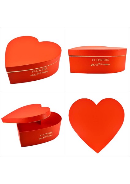 Kalp Kutu Küçük Boy, 26 x 26 x 10 cm - Kırmızı fırsatları
