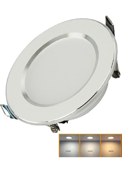 3 Renkli 7W Led Spot Lamba (15 Adet)