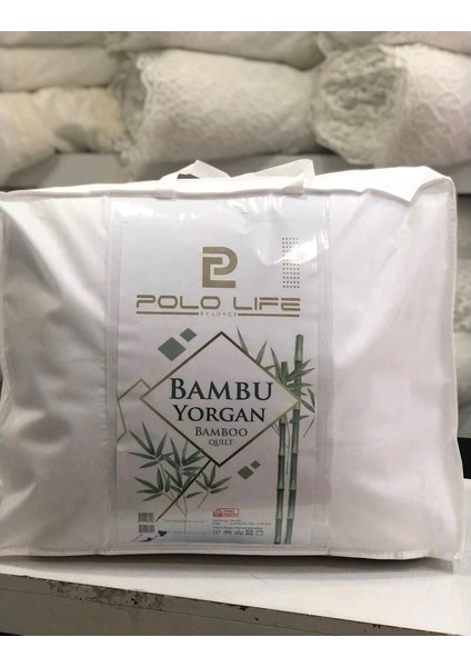 %60 Bambu %40 Fiber Dolgulu Çift Kişilik Bamboo Yorgan (195X215)