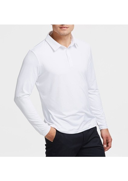 Unisex Polo Yaka T-Shirt Uzun Kol