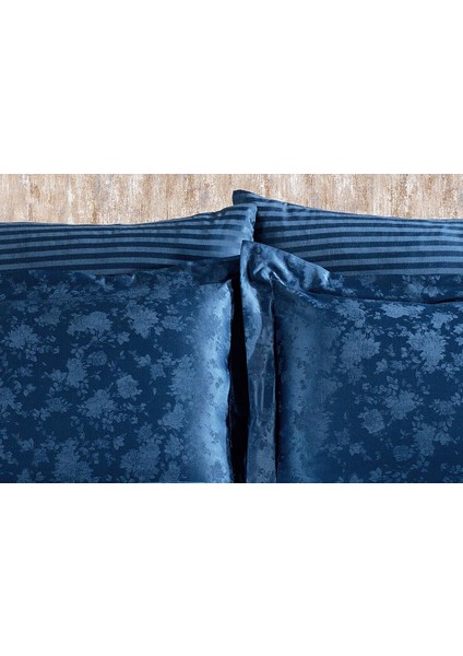 Rita Bambu Jakar Kumaş Indigo Ikili Oksford 60X80 cm Yastık Kılıfı -1333