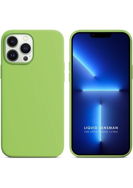Apple iPhone 13 Pro 6.1'' Liquit Lansman Silikon Yeşil