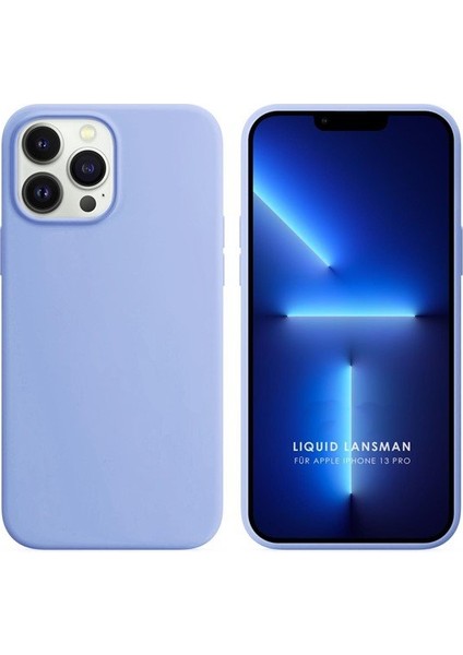 Apple iPhone 13 Pro Max 6.7'' Liquit Lansman Silikon Açık Mavi