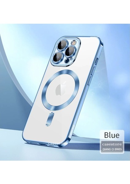 Iphone 11 Uyumlu Kılıf Kamera Lens Üstü Kaplama Korumalı Manyetik Magsafe Renkli Şeffaf