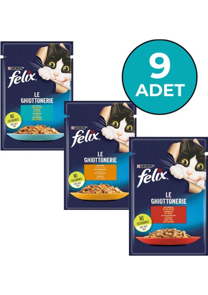 Karışık Yetişkin Kedi Yaş Maması - 85 gr x 9 Adet