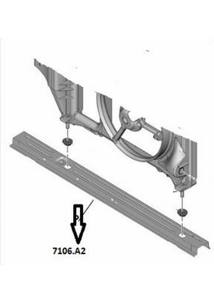 Peugeot 206- Sd- 07/11 Motor Beşiği Sacı (Beşik)(Radyatör Alt Traversi) (Eagle Body) 7106A2