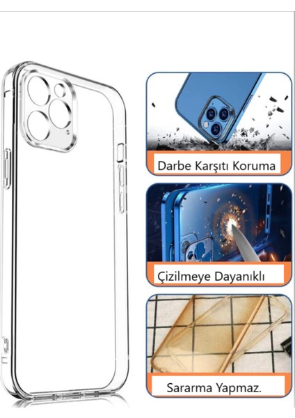 Apple iPhone 14 Pro Max Uyumlu Şeffaf Sararmayan Ince ve Hafif Kapak Voyo Kılıf