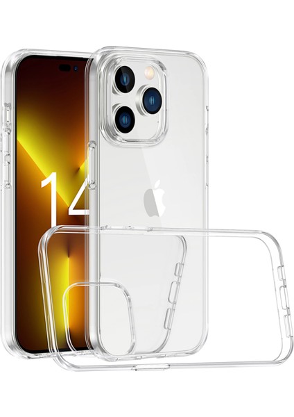 Apple iPhone 14 Pro Şeffaf Silikon Kapak Ince Hafif Voyo Kılıf
