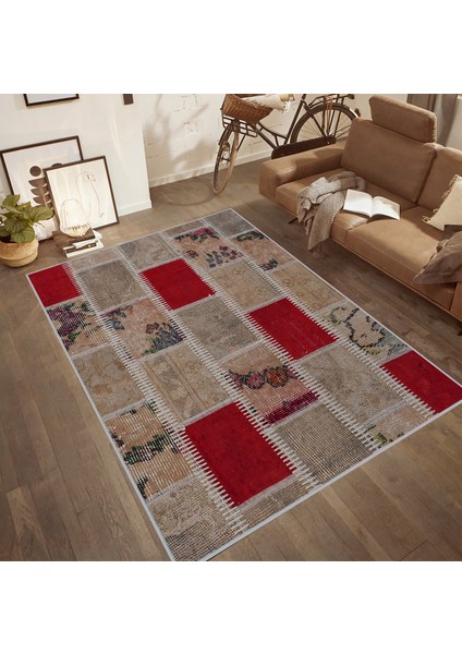 Dijital Baskı Yıkanabilir Kaymaz Taban Salon Halısı RVG0510