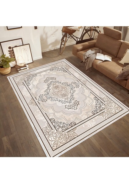 Dijital Baskı Yıkanabilir Kaymaz Taban Salon Halısı RVG0499