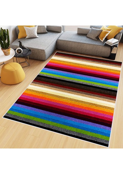 Dijital Baskı Yıkanabilir Kaymaz Taban Salon Halısı RVG0509